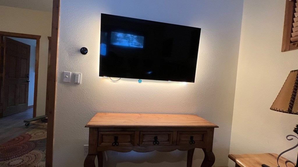 King bedroom with TV