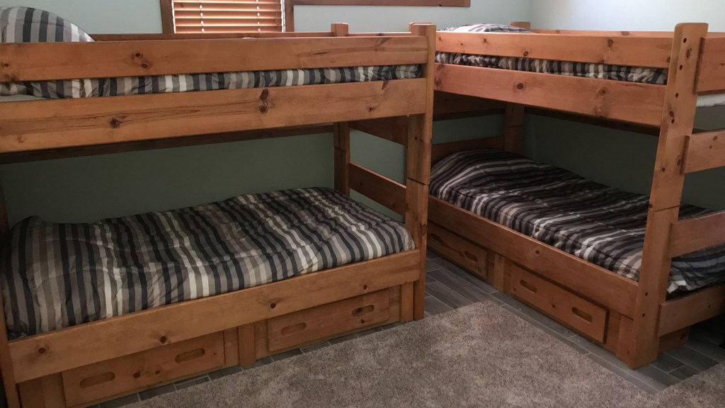 Kid's Room with Striped Sheets